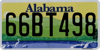 AL license plate 66BT498