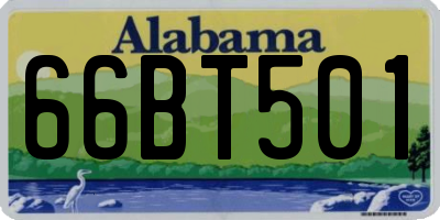 AL license plate 66BT501