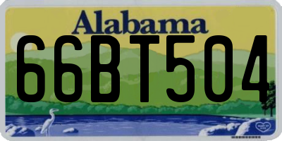 AL license plate 66BT504