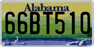 AL license plate 66BT510