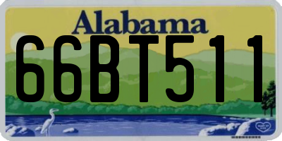 AL license plate 66BT511
