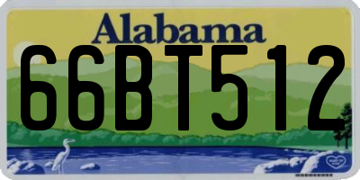 AL license plate 66BT512