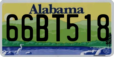 AL license plate 66BT518