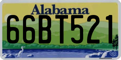 AL license plate 66BT521