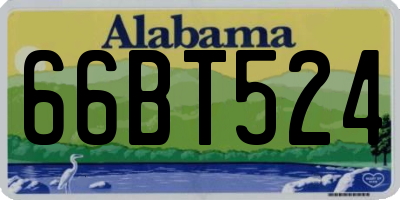 AL license plate 66BT524
