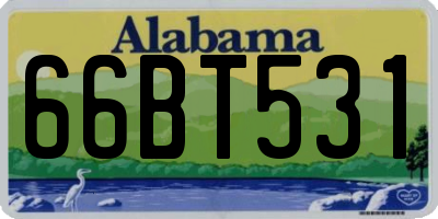 AL license plate 66BT531
