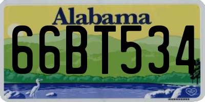 AL license plate 66BT534