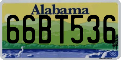 AL license plate 66BT536