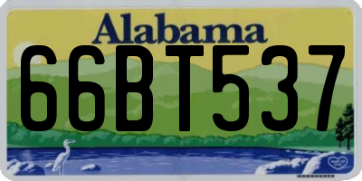 AL license plate 66BT537