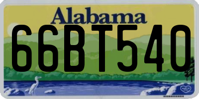 AL license plate 66BT540