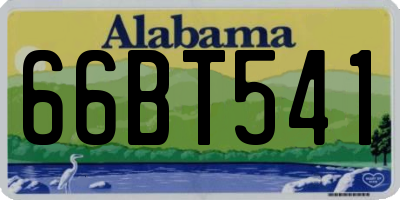 AL license plate 66BT541
