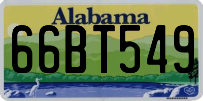 AL license plate 66BT549