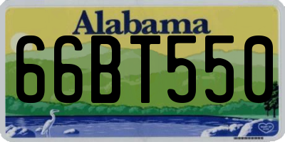 AL license plate 66BT550