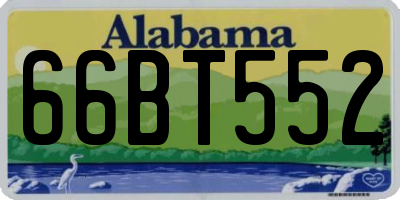 AL license plate 66BT552