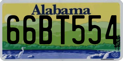 AL license plate 66BT554