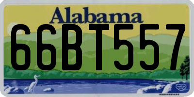AL license plate 66BT557
