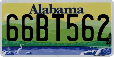 AL license plate 66BT562