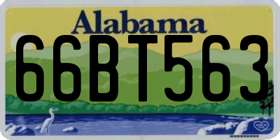 AL license plate 66BT563