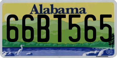 AL license plate 66BT565