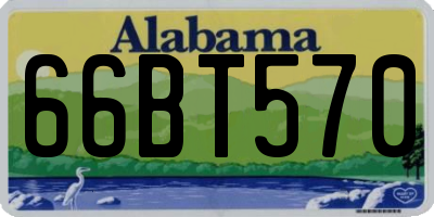 AL license plate 66BT570