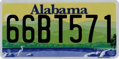 AL license plate 66BT571