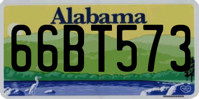 AL license plate 66BT573