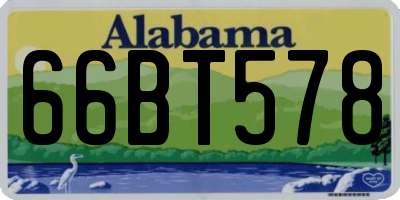 AL license plate 66BT578