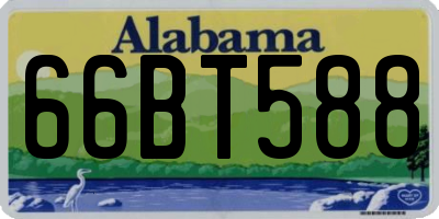AL license plate 66BT588