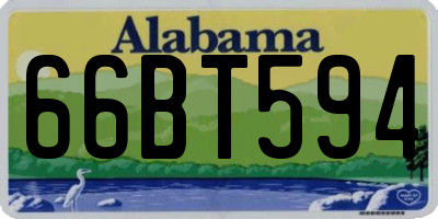 AL license plate 66BT594