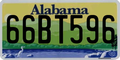 AL license plate 66BT596
