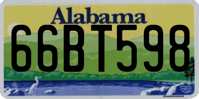 AL license plate 66BT598