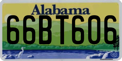 AL license plate 66BT606