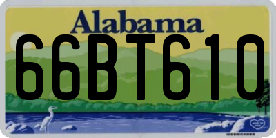 AL license plate 66BT610