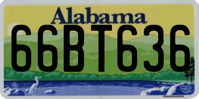 AL license plate 66BT636