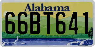 AL license plate 66BT641