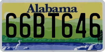 AL license plate 66BT646
