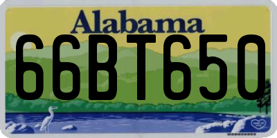 AL license plate 66BT650
