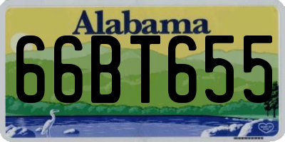 AL license plate 66BT655