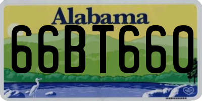 AL license plate 66BT660