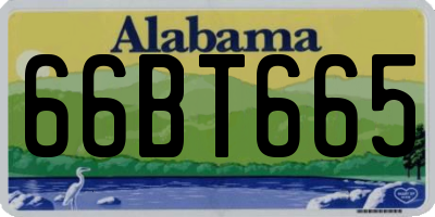 AL license plate 66BT665