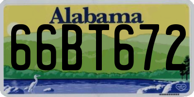 AL license plate 66BT672