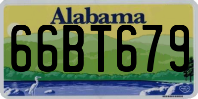 AL license plate 66BT679