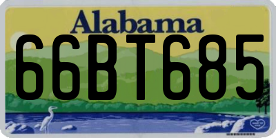 AL license plate 66BT685