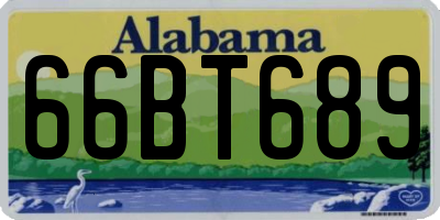 AL license plate 66BT689