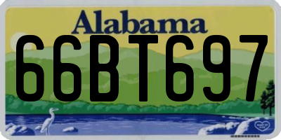 AL license plate 66BT697