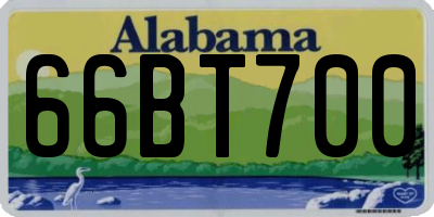 AL license plate 66BT700
