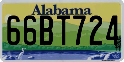 AL license plate 66BT724