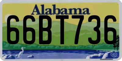 AL license plate 66BT736