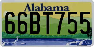 AL license plate 66BT755