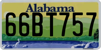 AL license plate 66BT757